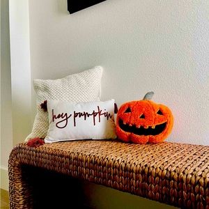 NWT Target “Hide & Eeek” pumpkin pillow.